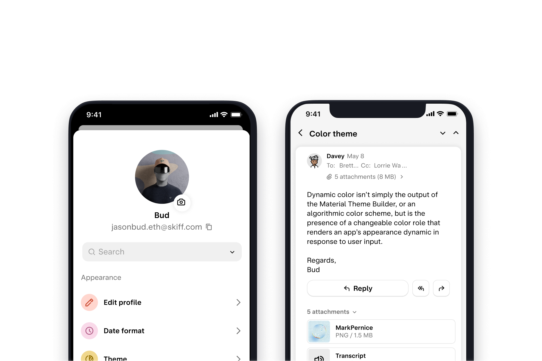 Mobile and desktop apps for accessing email and writing documents