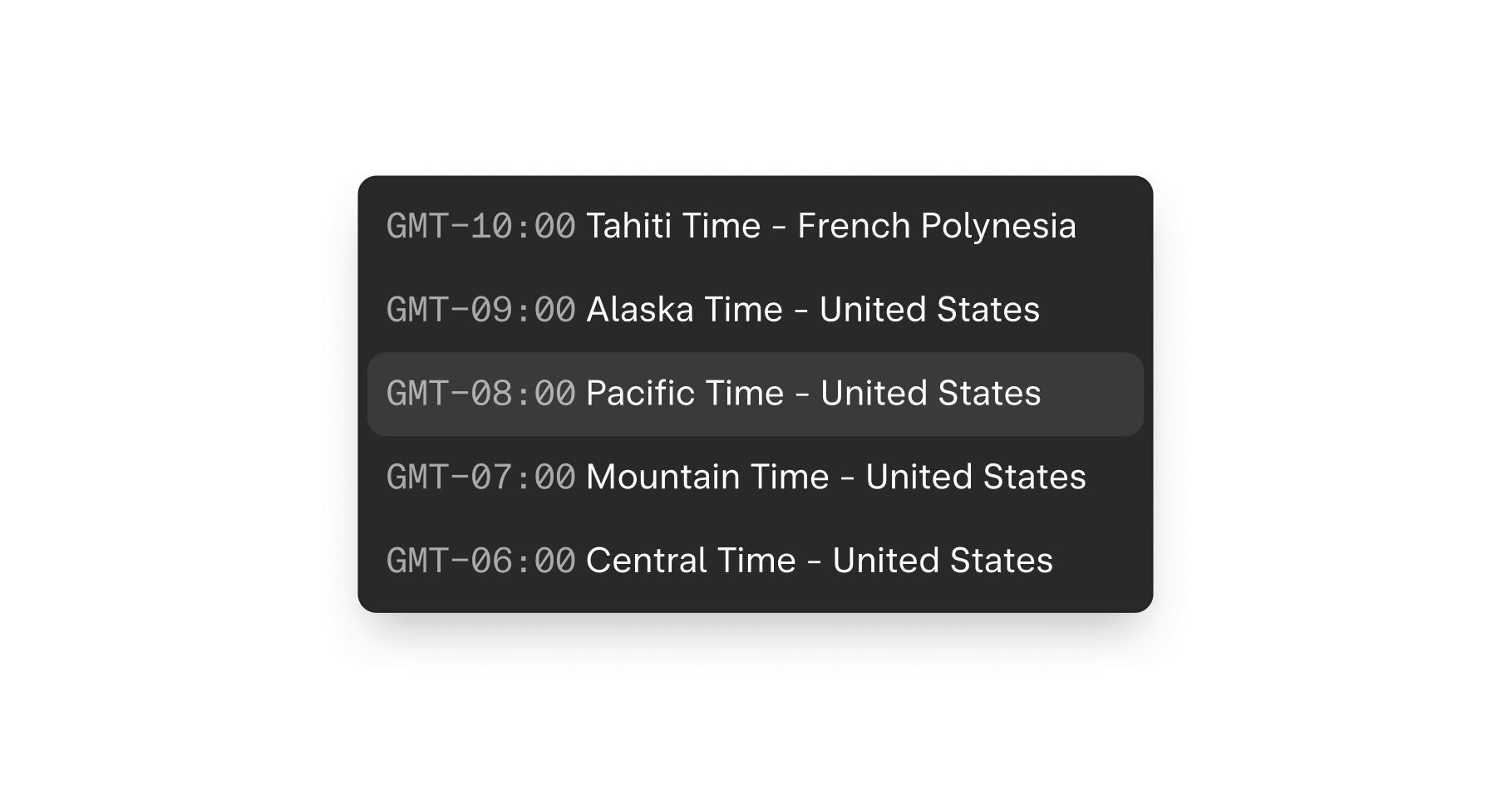 Custom timezone date selection