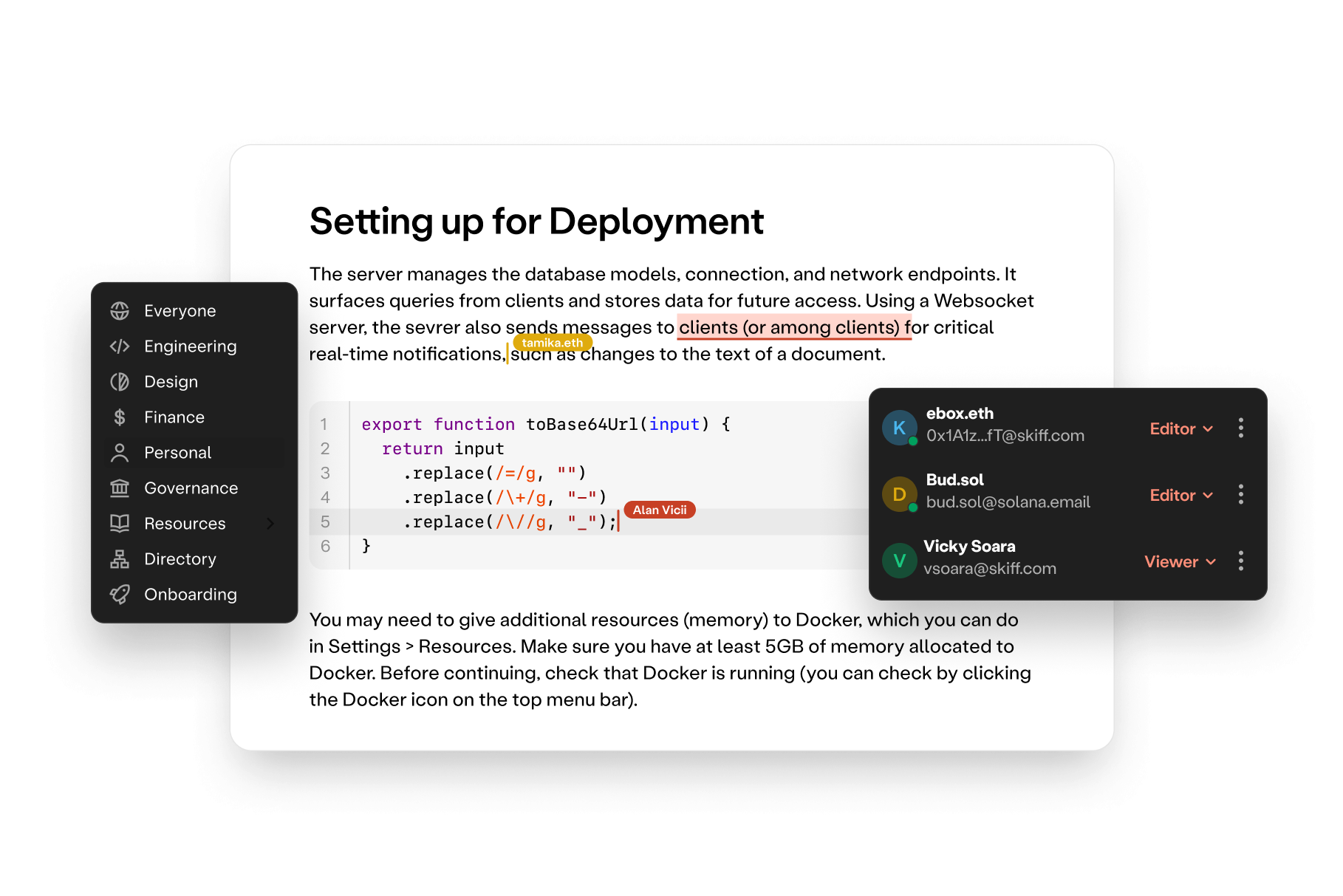 Share teams and users to a workspace